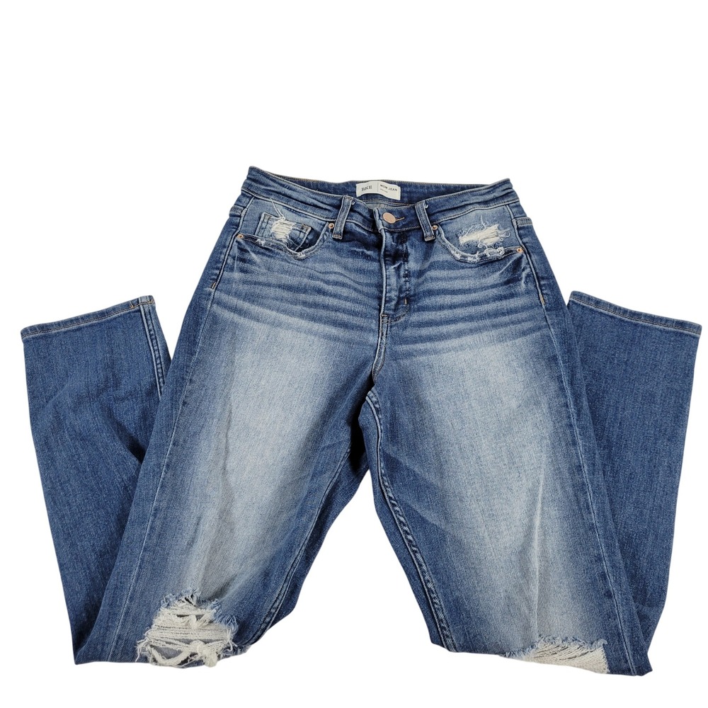 BKE Mom Jean High Rise‎ Distressed Denim Womens Size 26